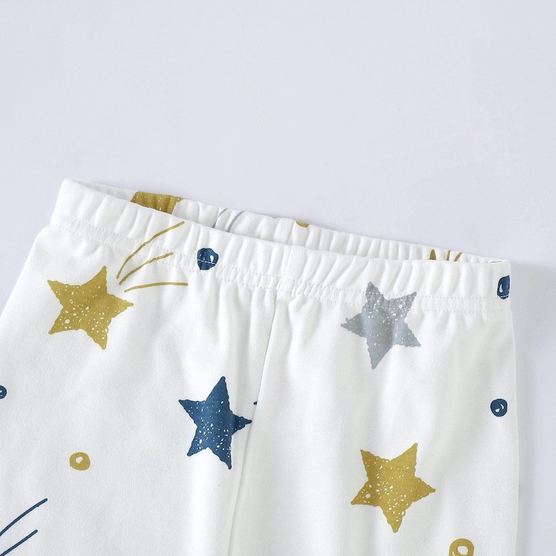 Pajama Set 2Y-7Y Organic Cotton O-neck Super Soft And Breathable Stars JY9503-8